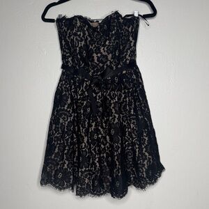 Robert Rodriguez for Target Black and Tan Strapless Mini Party Dress NWT Sz. 2